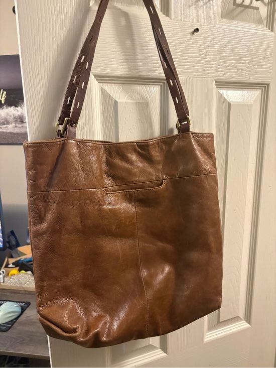 HOBO Handbags - HOBO Cognac Brown Leather Tote with Perforated Straps